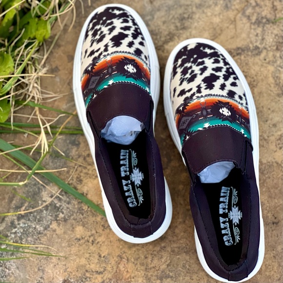 Aztec Cow Slipons - Picture 2 of 4